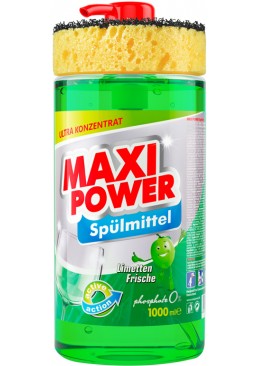 Средство для мытья посуды Maxi Power Лайм, 1 л 